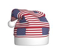 WHJSSF American flag Picture Christmas Hat for Adult Making It a Fun and Durable Gift for Men and Women