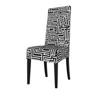 WHJSSF An abstract maze Prints Protection Cover for Dining Chair - Soft, Comfortable, Wrinkle-Resistant Elastic Fits Most Armless Chairs