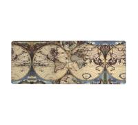 WHJSSF Ancient Map World Globe Prints Mouse Pad 12x31.5in
