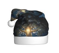 WHJSSF Ancient Tree of Wisdom Pattern Christmas Hat for Adult quality accessory soft, lightweight, and fluffy