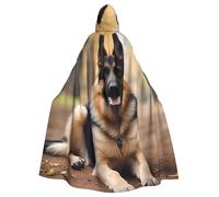 WHJSSF Animal german shepherd Prints Halloween Adult Hooded Cloak is a super large, comfortable, and durable cloak