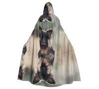 WHJSSF Animal german shepherd Prints Hooded Cloak - Long Dramatic Throw for Costume Play