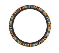 WHJSSF Art Irregular Lines Prints Quality Steering Wheel Grip - Durable Neoprene Layer for Universal Vehicle Style