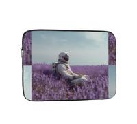 WHJSSF Astronaut in a Lavender Field Prints Portable Laptop Sleeve 12 inch for Business Travel, School, Office, Daily Use