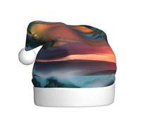 WHJSSF Beach Maui Hawaii Sunset Sea Waves Clouds Picture Christmas Hat for Adult Making It a Fun and Durable Gift for Men and Women