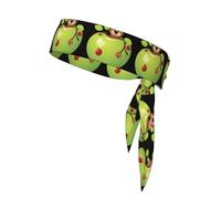 WHJSSF Bear in the apple Pattern Sports Double-Sided Headscarf for Women and Men Adjustable for All Head Circumferences