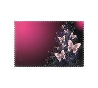 WHJSSF beautiful butterflies Prints Quality Table Layers - Durable, Heat Resistant Place Mat Covers for Dining, 6-Piece Set with Printed Designs