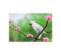 WHJSSF Beautiful Cockatoo Bird Flower Printing Placemats for Dining Table Set of 6 for Hotels, Homes, and Banquets as Decorative Table Decorations, Beautiful durable