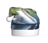 WHJSSF Beautiful White Swan Printing Christmas Hat for Adult quality festive accessory crafted soft, lightweight
