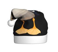 WHJSSF Big goose wearing a little blue hat Printed Christmas Hat for Adult for men and women clothing headband for festive occasions