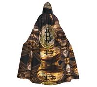 WHJSSF bitcoin Picture Halloween Adult Hooded Cloak is a super large, comfortable, and durable cloak