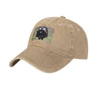 WHJSSF Black Adult Baseball Cap Hat Big Yak Pattern for Men and Women Stylish Durable, Natural, One size