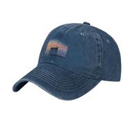 WHJSSF Black Adult Baseball Cap Hat Sailing Boat Under The Setting Sun Pattern for Men and Women Stylish Durable, Navy Blue, One size