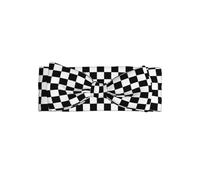 WHJSSF Black and white checkered Prints Baby Bow Headband - Soft & Stretchy Newborn Accessory for Photoshoots & Baby Showers - Gentle, Cute & Adorable Headwear for Infants