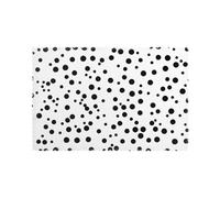 WHJSSF Black and White Polka Dot Prints Placemats for Dining Table Set of 6 for Homes, and Banquets Easy to Clean at Room Temperature for Long-Lasting Use