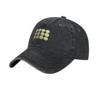 WHJSSF Black Cowboy Baseball Cap Refreshing Cucumber Slices Pattern Adjustable Cotton Hat Classic Curved Brim