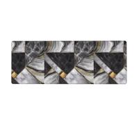 WHJSSF black marble texture gold Prints Extended Mouse Pad 12x31.5in