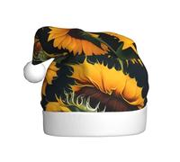 WHJSSF Blessed to Be Called Sunflower Picture Christmas Hat for Adult Soft and Fluffy Brim, Lightweight Comfort