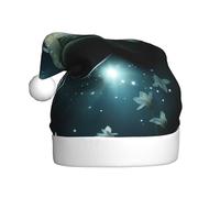WHJSSF Blossom in the Moonlight Pattern Christmas hat for Adult Suitable for Halloween, Christmas and New Year wear
