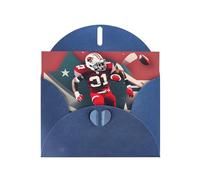 WHJSSF Blue Greeting Card American Football Printed Perfect for Valentine's Day, Wedding Anniversary & Party Invitations