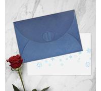 WHJSSF Blue Greeting Card Falling snowflakes Printed Perfect for Valentine's Day, Wedding Anniversary & Party Invitations