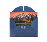 WHJSSF Blue Greeting Card grand teton national park Printed Perfect for Valentine's Day, Wedding Anniversary & Party Invitations