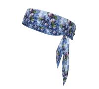 WHJSSF Blueberries in ice Pattern Sports Double-Sided Headscarf for Women and Men Adjustable for All Head Circumferences