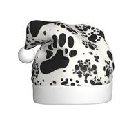 WHJSSF Bone and paw print Picture Christmas Hat for Adult Making It a Fun and Durable Gift for Men and Women