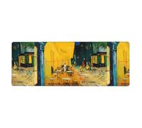 WHJSSF Cafe Terrace at Night Prints Mouse Pad 12x31.5in