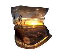 WHJSSF Calm Coastal Scene Prints Soft & Breathable Multifunctional Headband Comfort Fit For Any Adventure