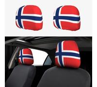 WHJSSF Car Headrest Cover 2 Pcs Easy Install, Protects from Dust & Stains