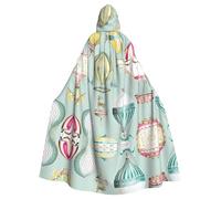 WHJSSF Cartoon Balloon Prints Hooded Cloak - Long Dramatic Throw for Costume Play