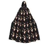 WHJSSF cartoon karate Prints Hooded Cloak - Long Costume Throw, Soft Halloween Layer & Drawstring Tie