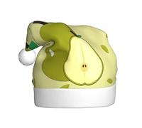 WHJSSF cartoon pear Pattern Christmas Hat for Adult quality accessory soft, lightweight, and fluffy