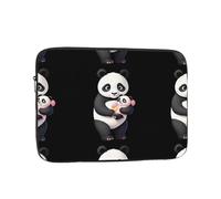 WHJSSF Cat Holding a Panda Doll Prints Portable Laptop Sleeve 17 inch for Business Travel, School, Office, Daily Use