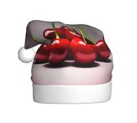 WHJSSF Chilean cherries Pattern Christmas Hat for Adult quality accessory soft, lightweight, and fluffy