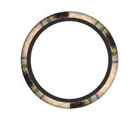 WHJSSF Coast Wave and Lighthouse Prints Steering Wheel Cover - Quality Neoprene Grip for Cars & Trucks, Durable Protector, Non-Slip & Easy Installation