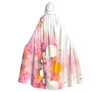 WHJSSF Color Fragment Paper Prints Halloween Adult Hooded Cape Cloak - Super Large Hooded Cloak No Zipper