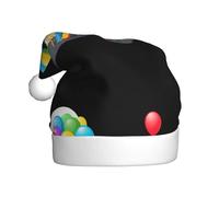 WHJSSF Colorful balloons in the playground Printed Christmas Hat for Adult for men and women clothing headband for festive occasions