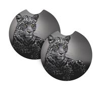 WHJSSF Cool leopard Prints Car Cup Coasters 2-Pack - Durable Neoprene Throw for a Spotless Ride - Protects Against Spills & Fits Most Vehicles