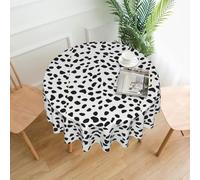 WHJSSF Cow Print Prints Round Decorative Tablecloth 60in - Elevate Your Dining Experience with High-Grade Polyester Table Throw