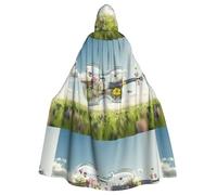 WHJSSF Crystal Cello Prints Halloween Adult Hooded Cloak is a super large, comfortable, and durable cloak