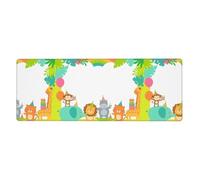 WHJSSF Cute Cartoon Animals Prints Mouse Pad 12x31.5in