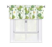 WHJSSF Cute Dinosaur Prints Housewarming Gift - Peach Skin Window Valance 54x18 for a Cozy Kitchen Refresh