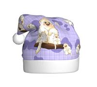 WHJSSF Cute golden monkey Picture Christmas Hat for Adult Soft and Fluffy Brim, Lightweight Comfort