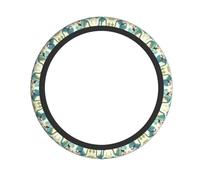 WHJSSF Cute Little Baby Dinosaur Prints Neoprene Steering Wheel Layer - Engineered for Durability & Universal Vehicle Fit