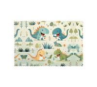 WHJSSF Cute Little Baby Dinosaur Prints Placemats Set of 6 12x18in - Heavy-Duty Polyester Table Covers Built for Durability & Heat Resistance
