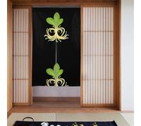 WHJSSF Cute little bean sprouts Printed Door curtain partition splicing privacy protection suitable for kitchen, bathroom, room 34x56in