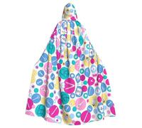WHJSSF Cute Nurse Prints Hooded Cloak - Long Halloween Throw, Cozy Costume Layer with Drawstring