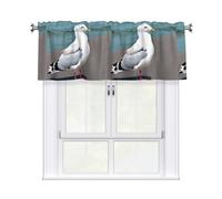 WHJSSF Cute Seagull Prints Housewarming Gift - Peach Skin Window Valance 54x18 for a Cozy Kitchen Refresh